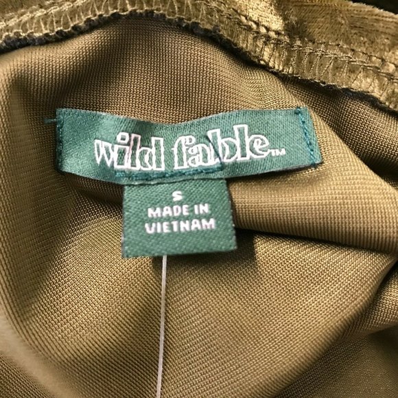 Wild Fable Womens Sleeveless Velvet Ruched Olive Green Bodycon Dress Choose Size - Picture 6 of 11